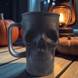 Black Matte Skull Mug
